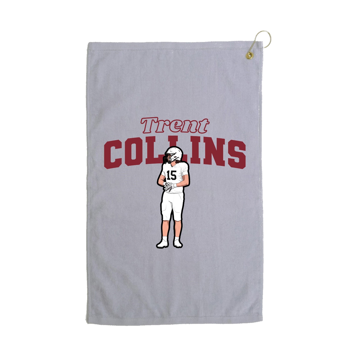 Golf Towel — Name Arch in Grey