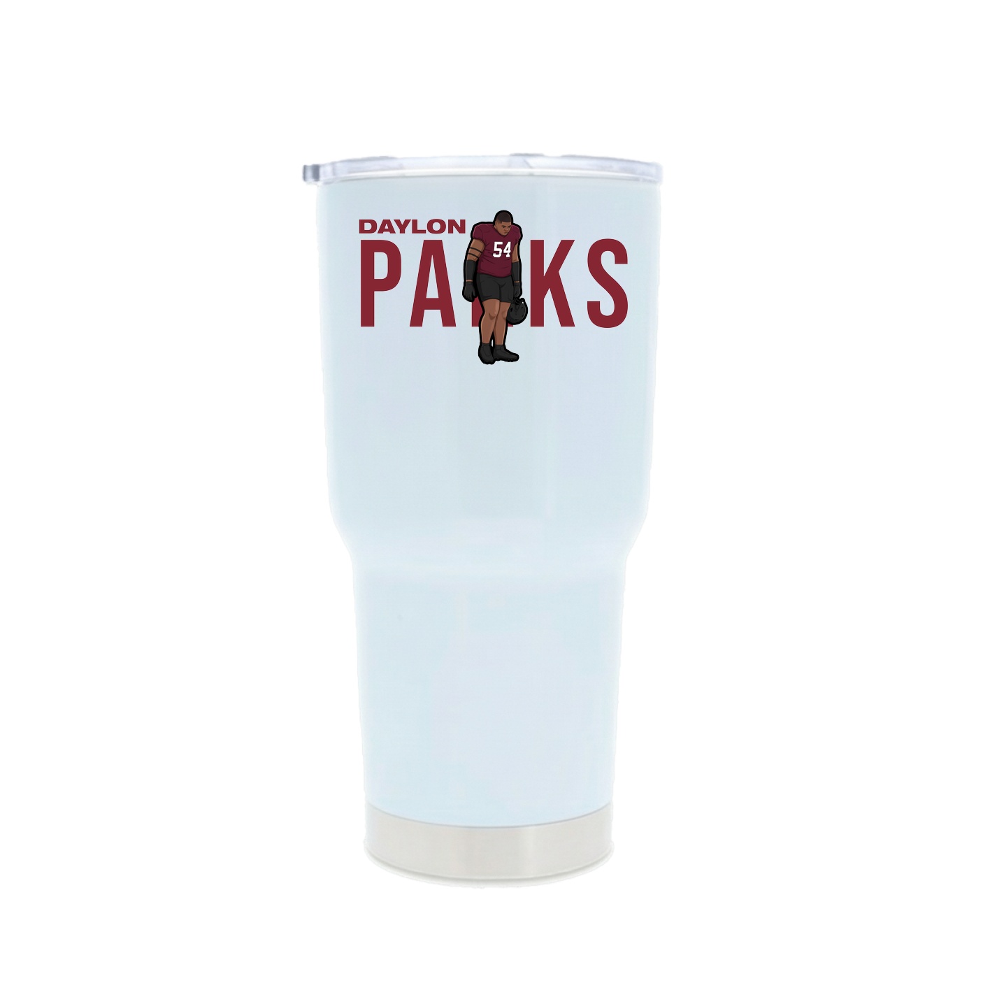 30oz Stainless Steel Tumbler — Player Name in White