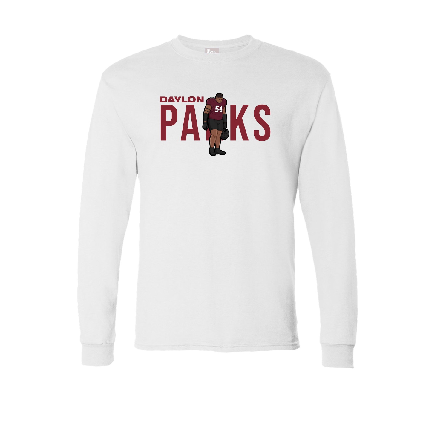 Long Sleeve Tee — Player Name in White