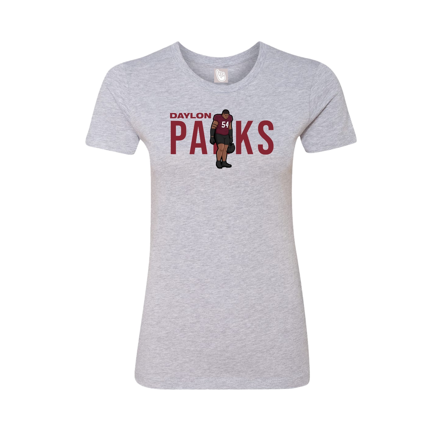 Fitted Women's Tee — Player Name in Grey