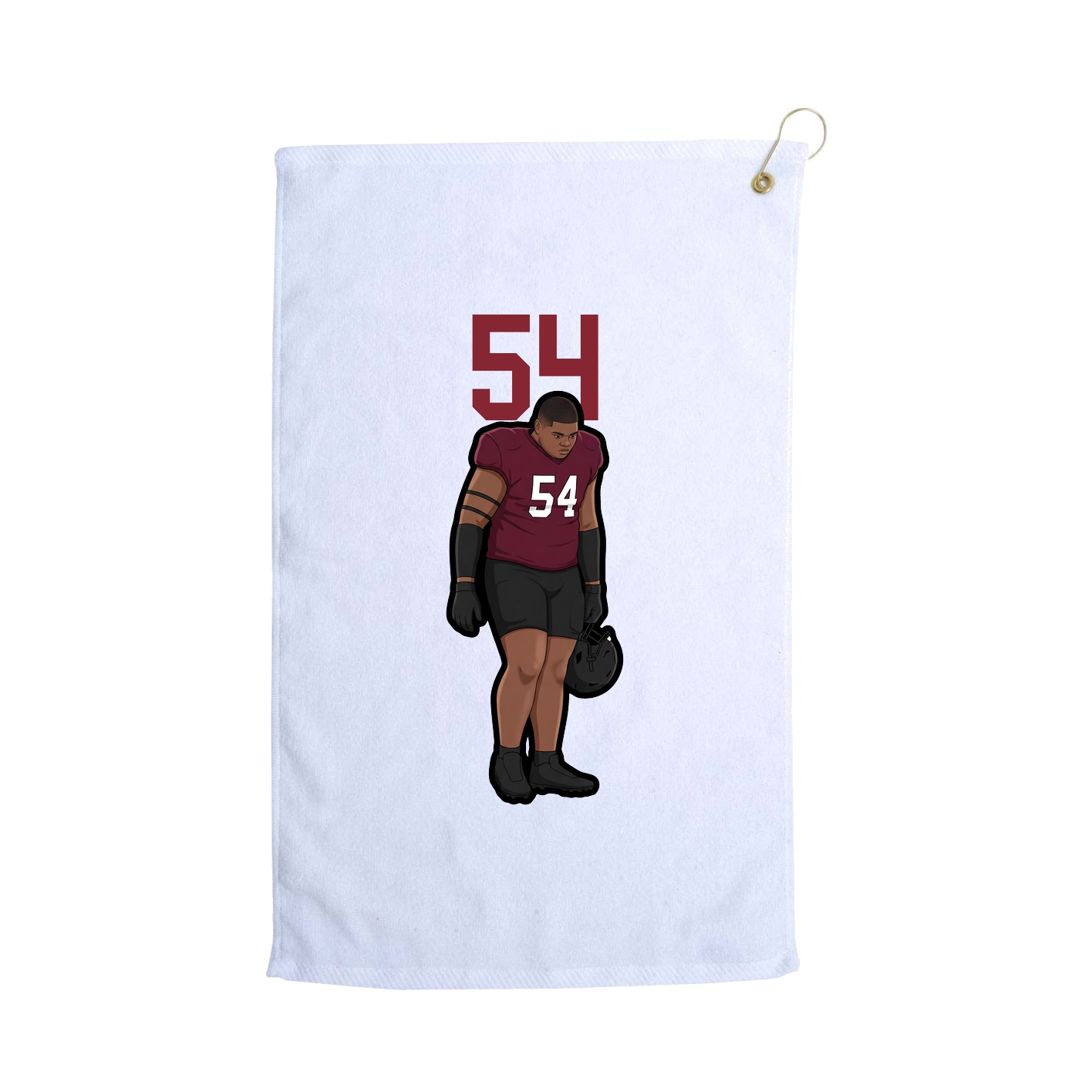 Golf Towel — Number Top in White