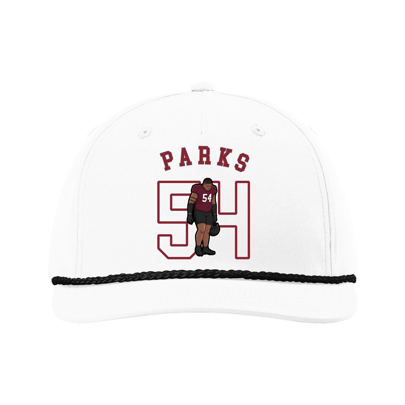 Five-Panel Classic Rope Cap — Shirsey Arch in White