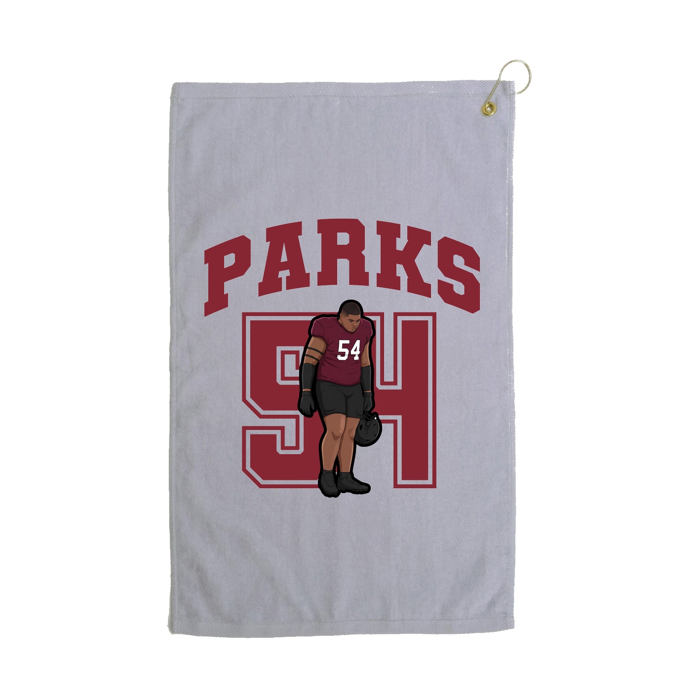 Golf Towel — Number in Grey