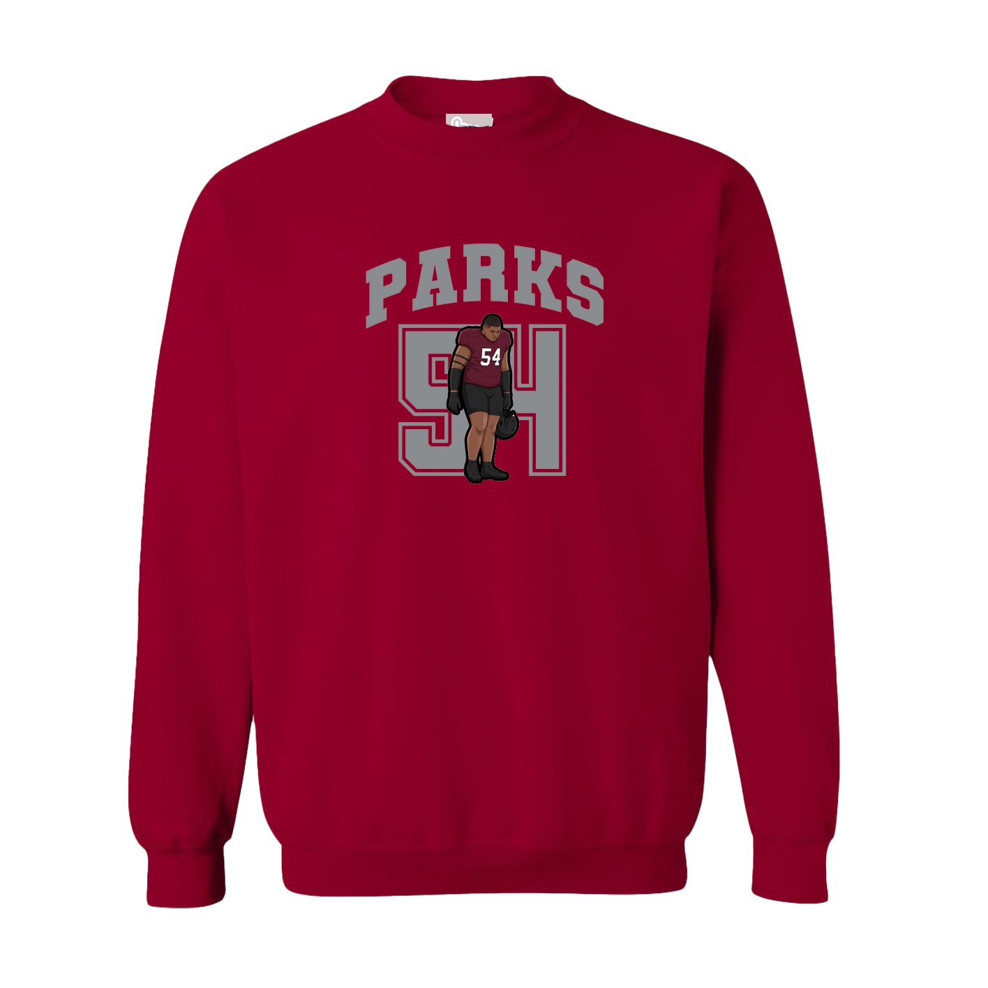 Fleece Crew — Number in Cardinal