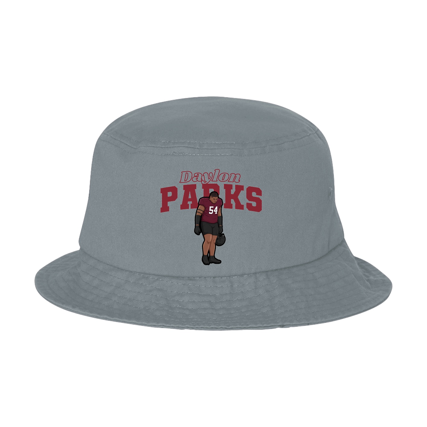 Bucket Cap — Name Arch in Grey