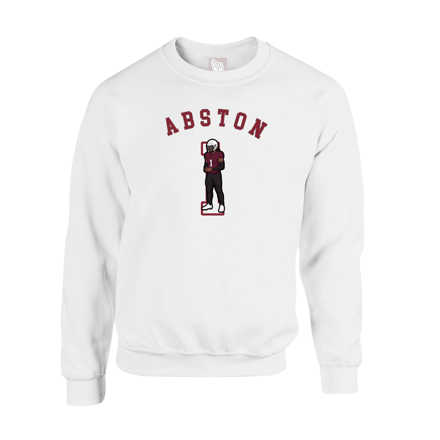 Fleece Crew — Shirsey Arch in White