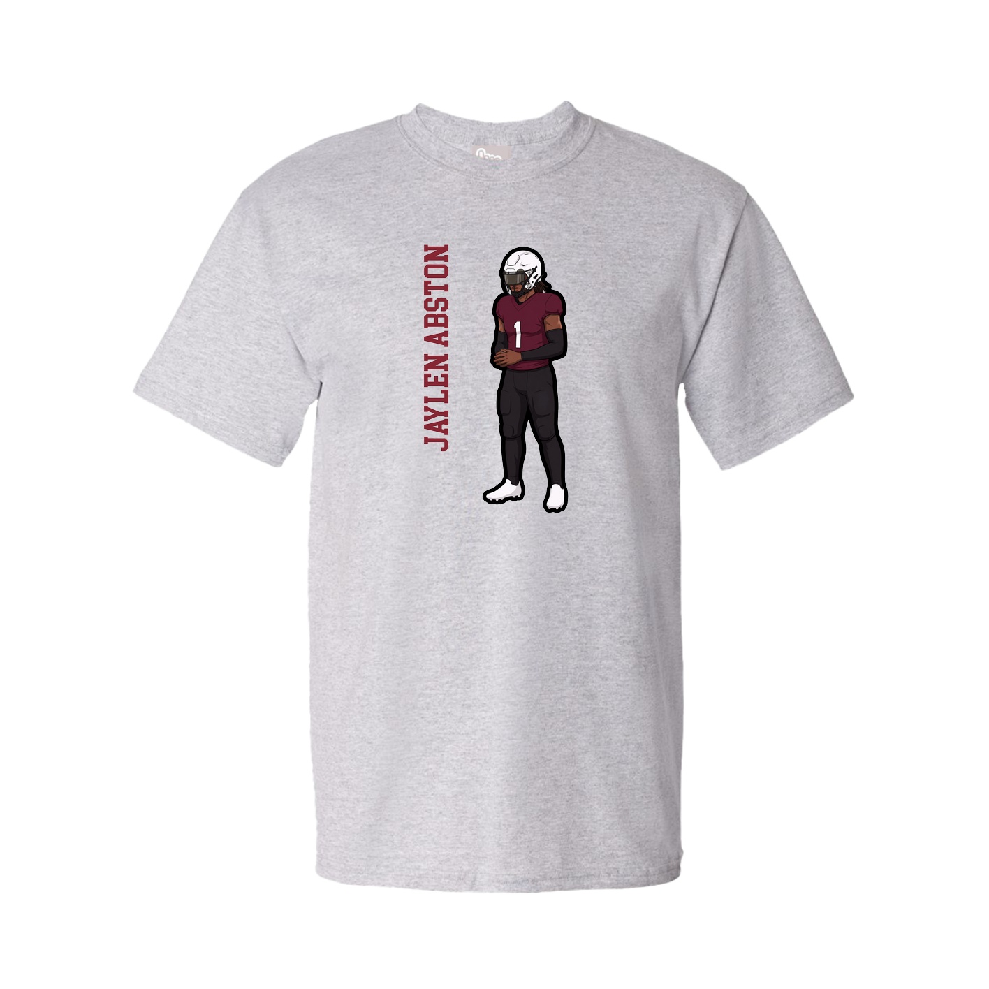 Tee — Name Vertical in Grey