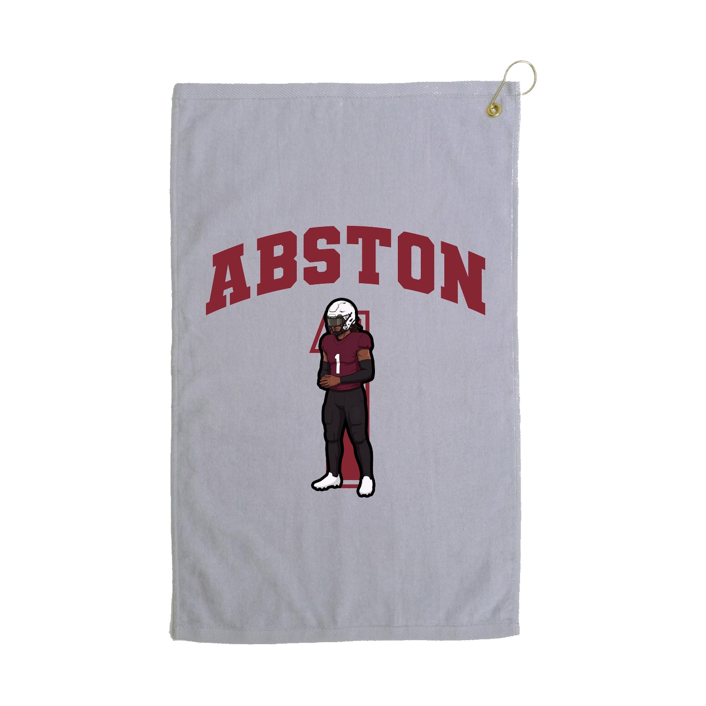 Golf Towel — Number in Grey
