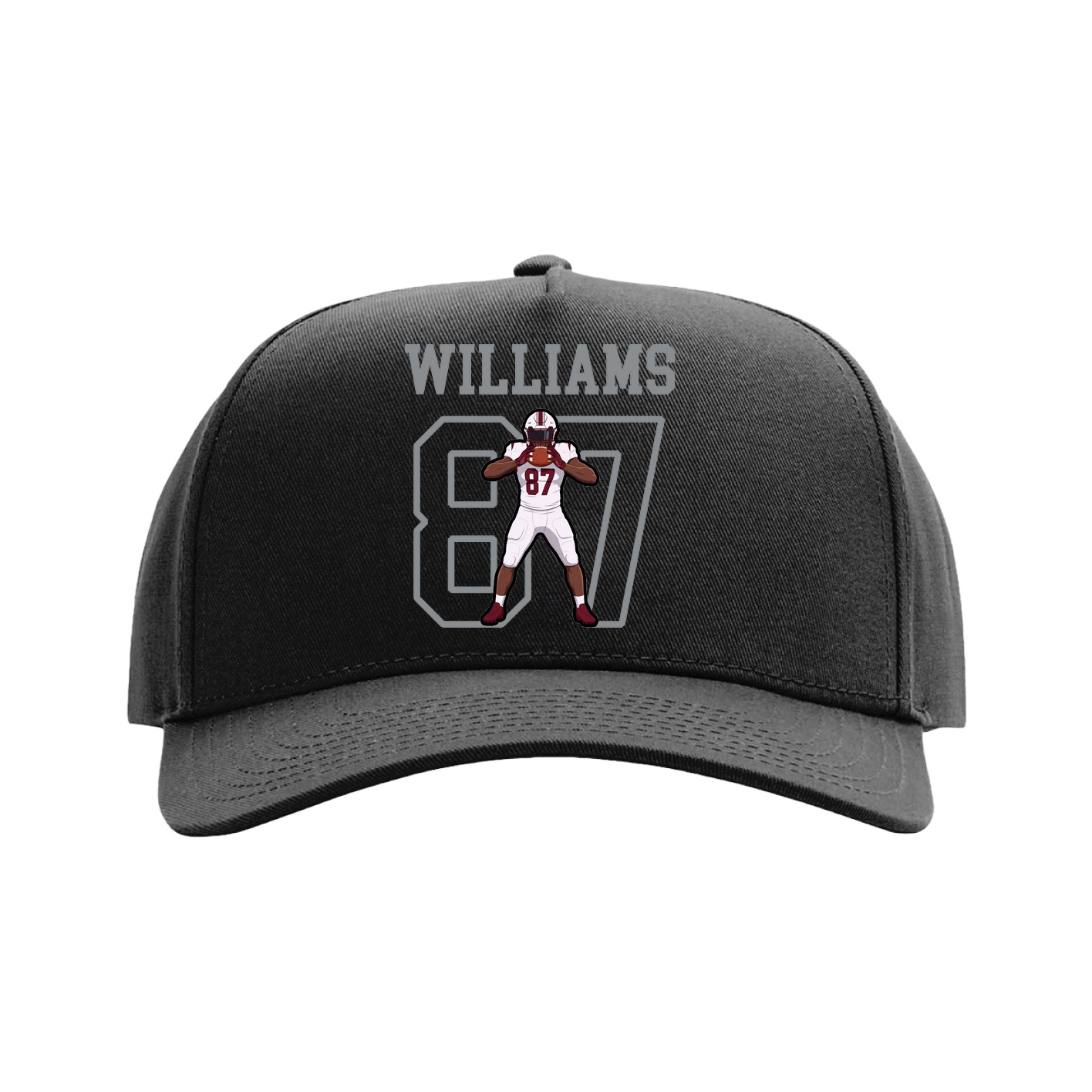 Full Fabric Five-Panel Champ Cap — Shirsey in Black