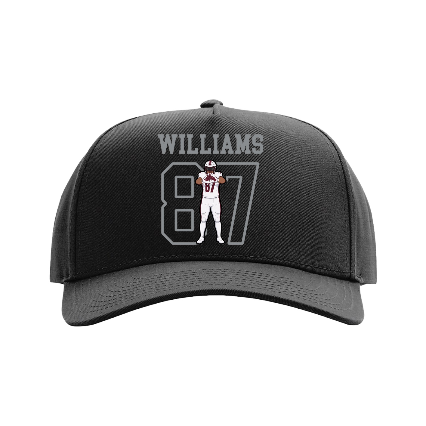 Full Fabric Five-Panel Champ Cap — Shirsey in Black