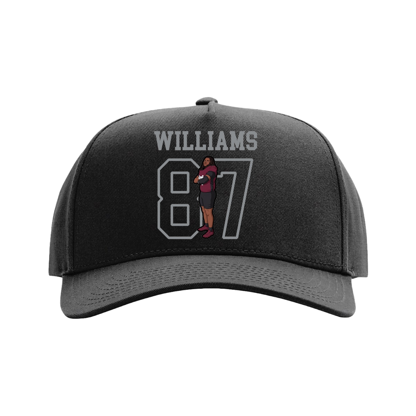 Full Fabric Five-Panel Champ Cap — Shirsey in Black