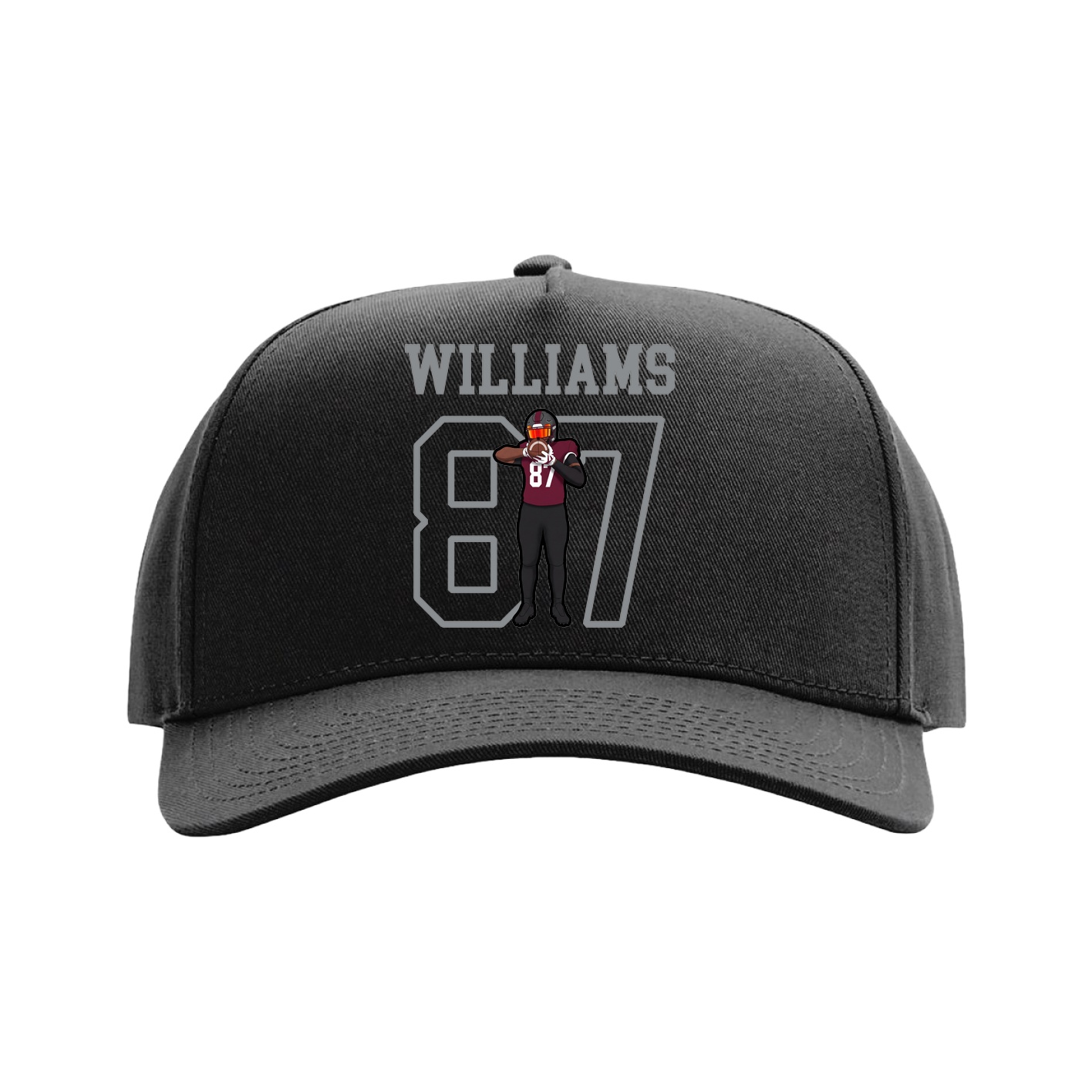 Full Fabric Five-Panel Champ Cap — Shirsey in Black