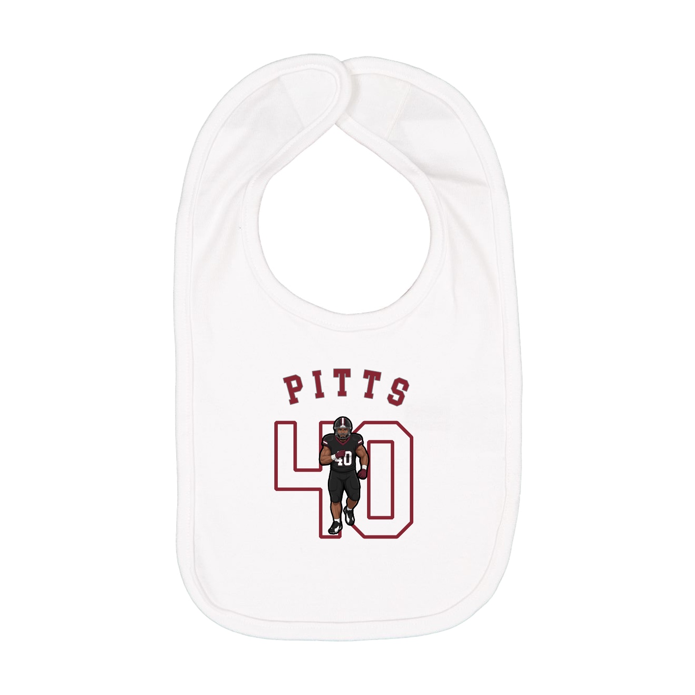 Infant Bib — Shirsey Arch in White
