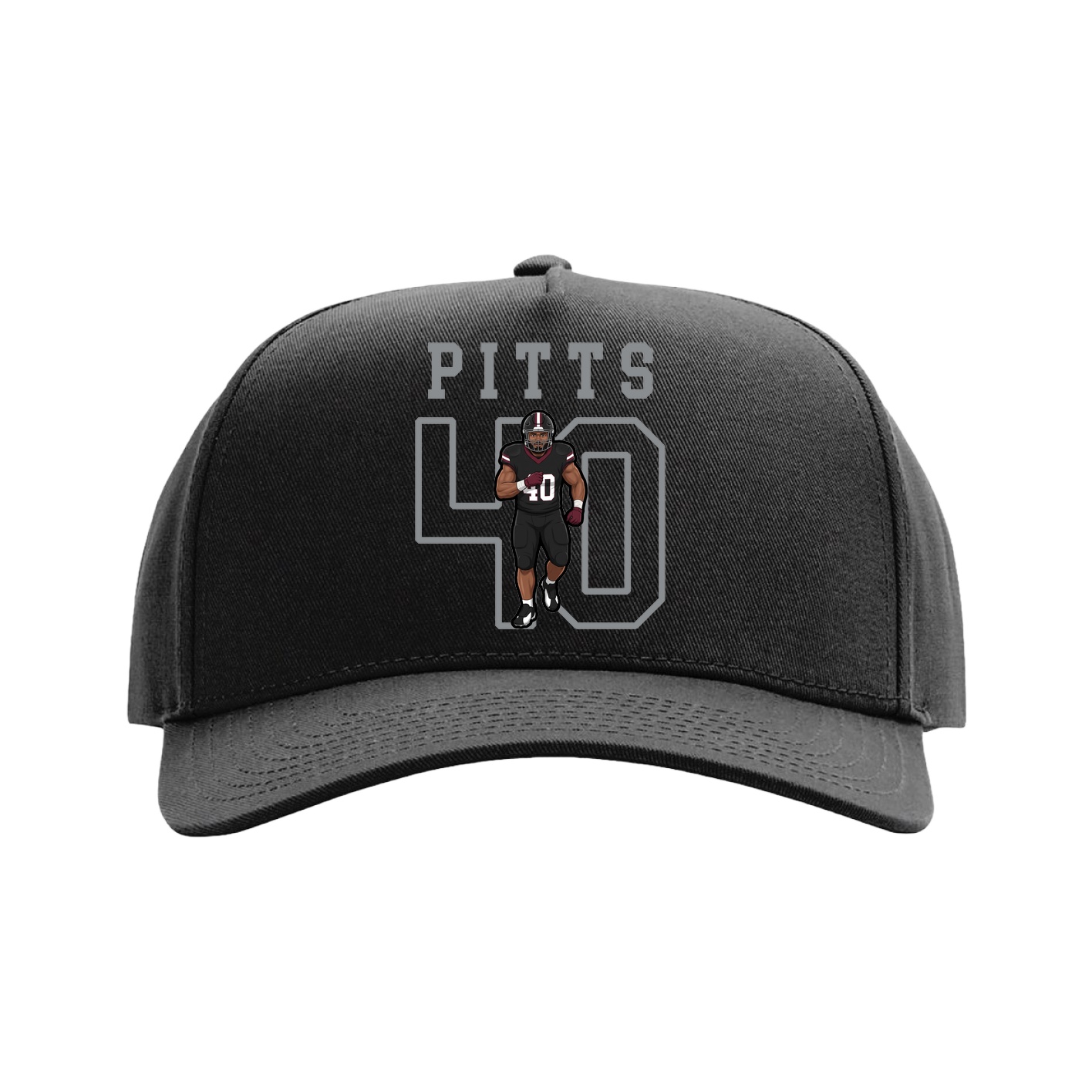 Full Fabric Five-Panel Champ Cap — Shirsey in Black