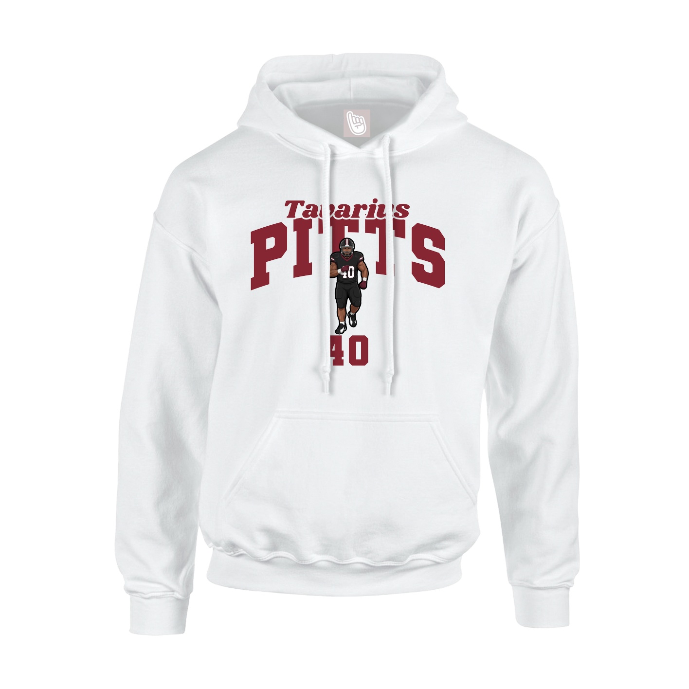 Youth Hoodie — Signature Arch in White