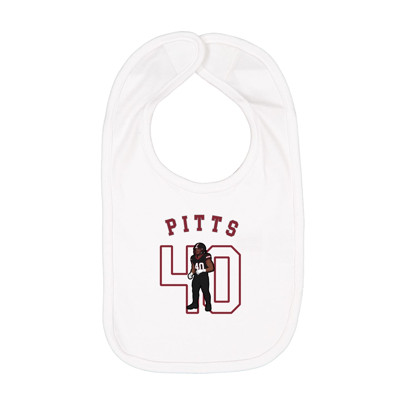 Infant Bib — Shirsey Arch in White