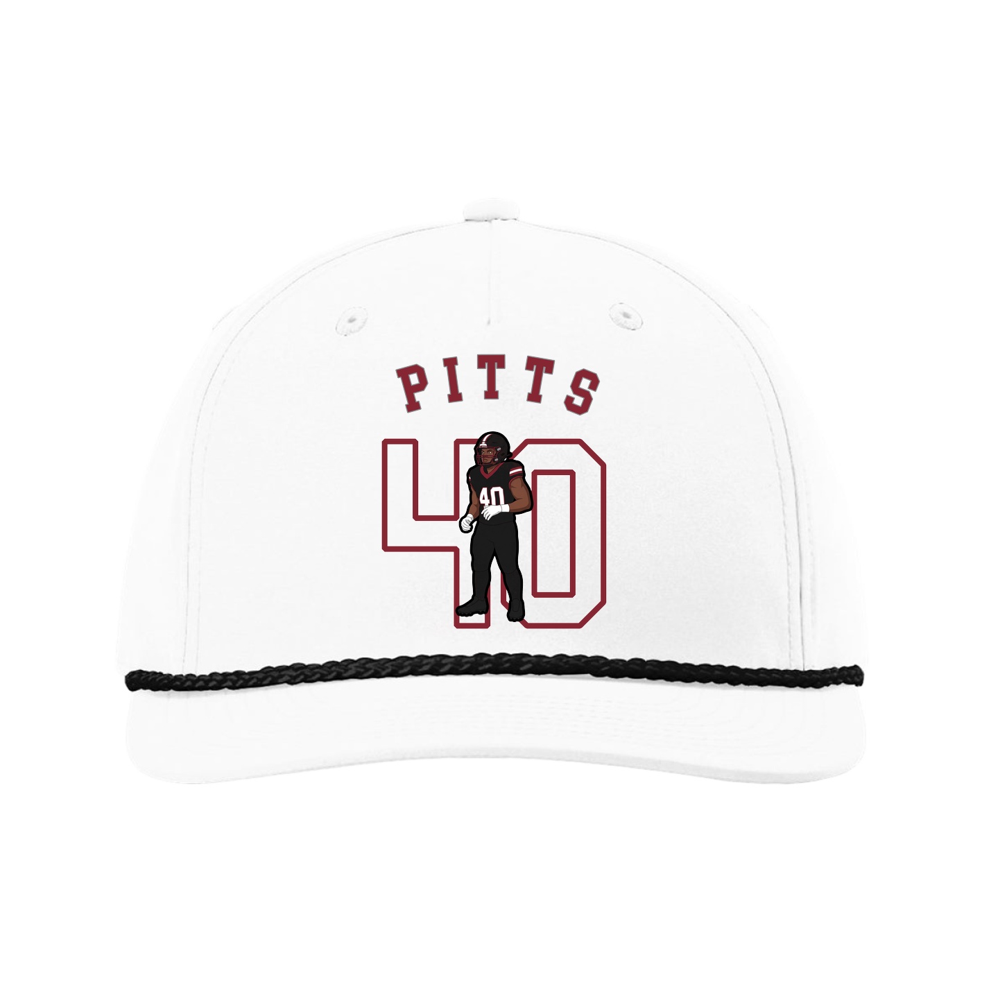 Five-Panel Classic Rope Cap — Shirsey Arch in White
