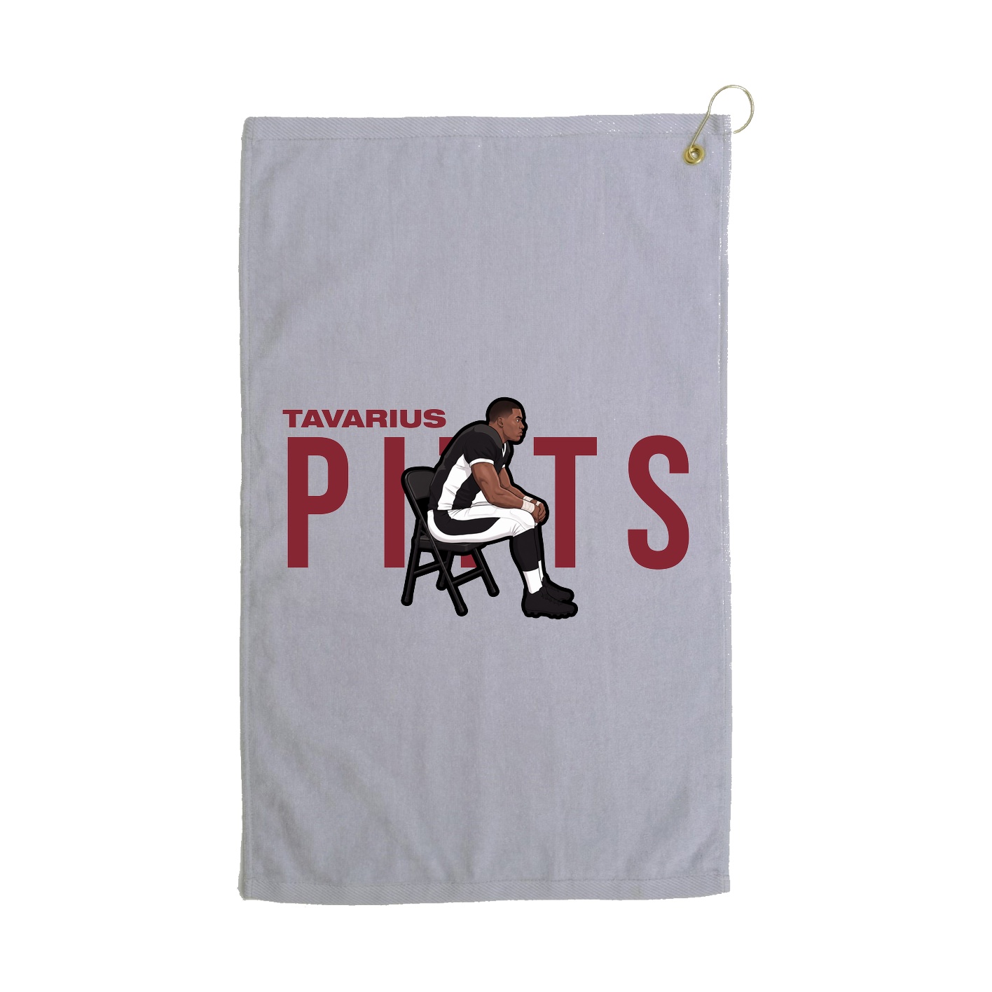 Golf Towel — Player Name in Grey