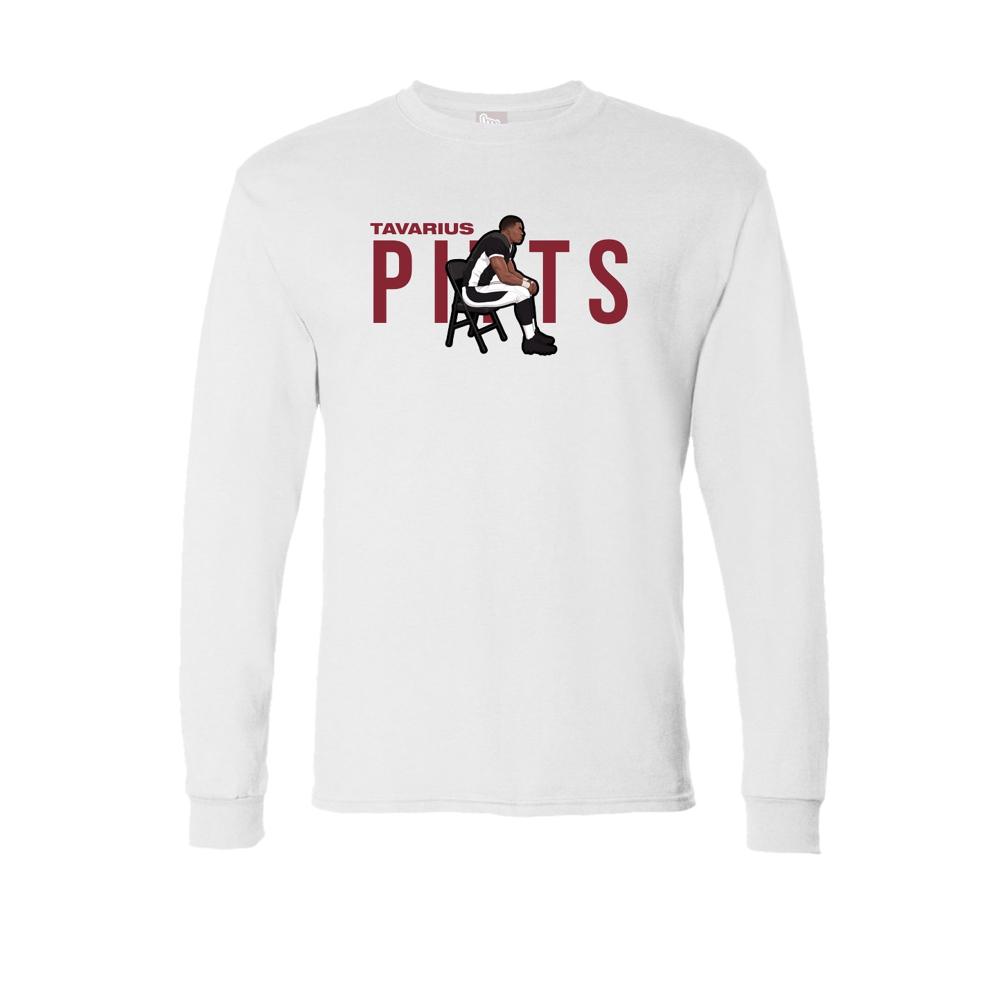 Long Sleeve Tee — Player Name in White