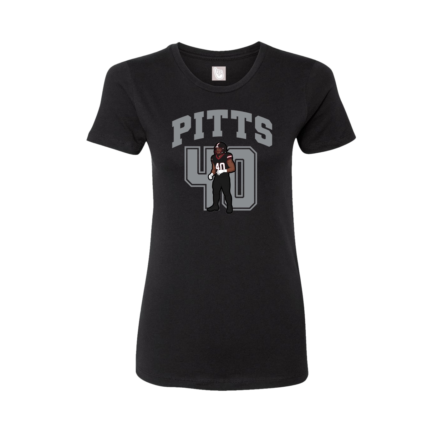 Fitted Women's Tee — Number in Black
