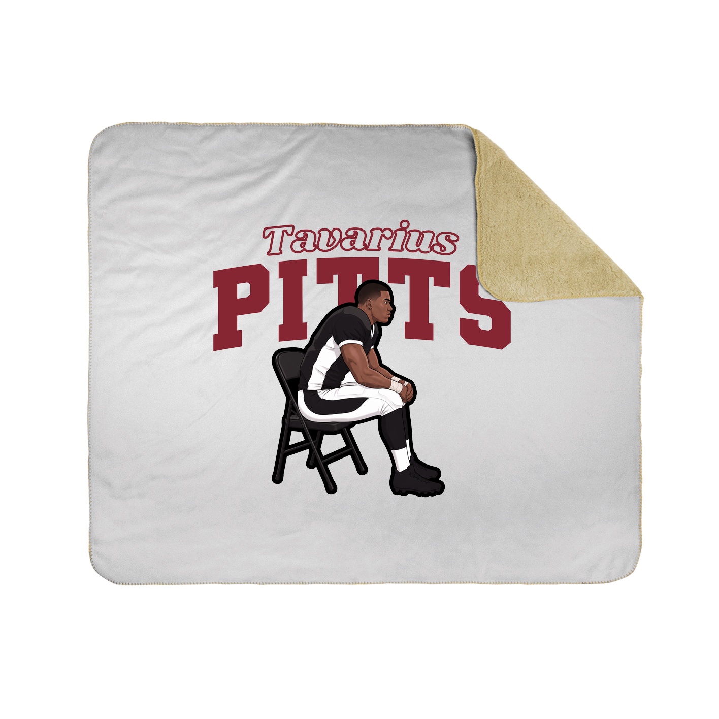 Throw Blanket — Name Arch in White