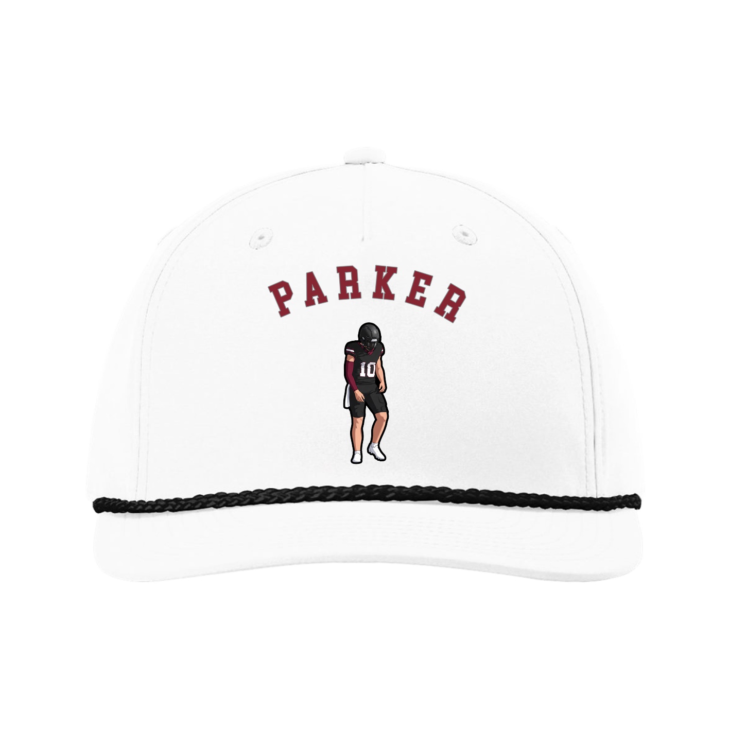 Five-Panel Classic Rope Cap — Shirsey Arch in White