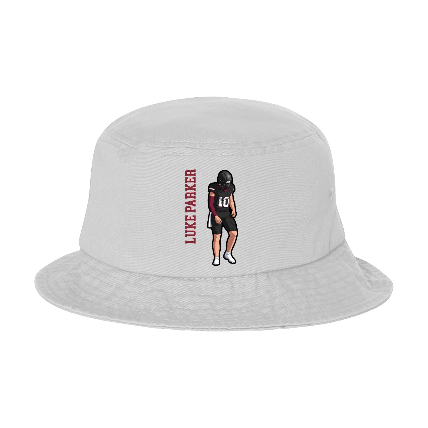 Bucket Cap — Name Vertical in White