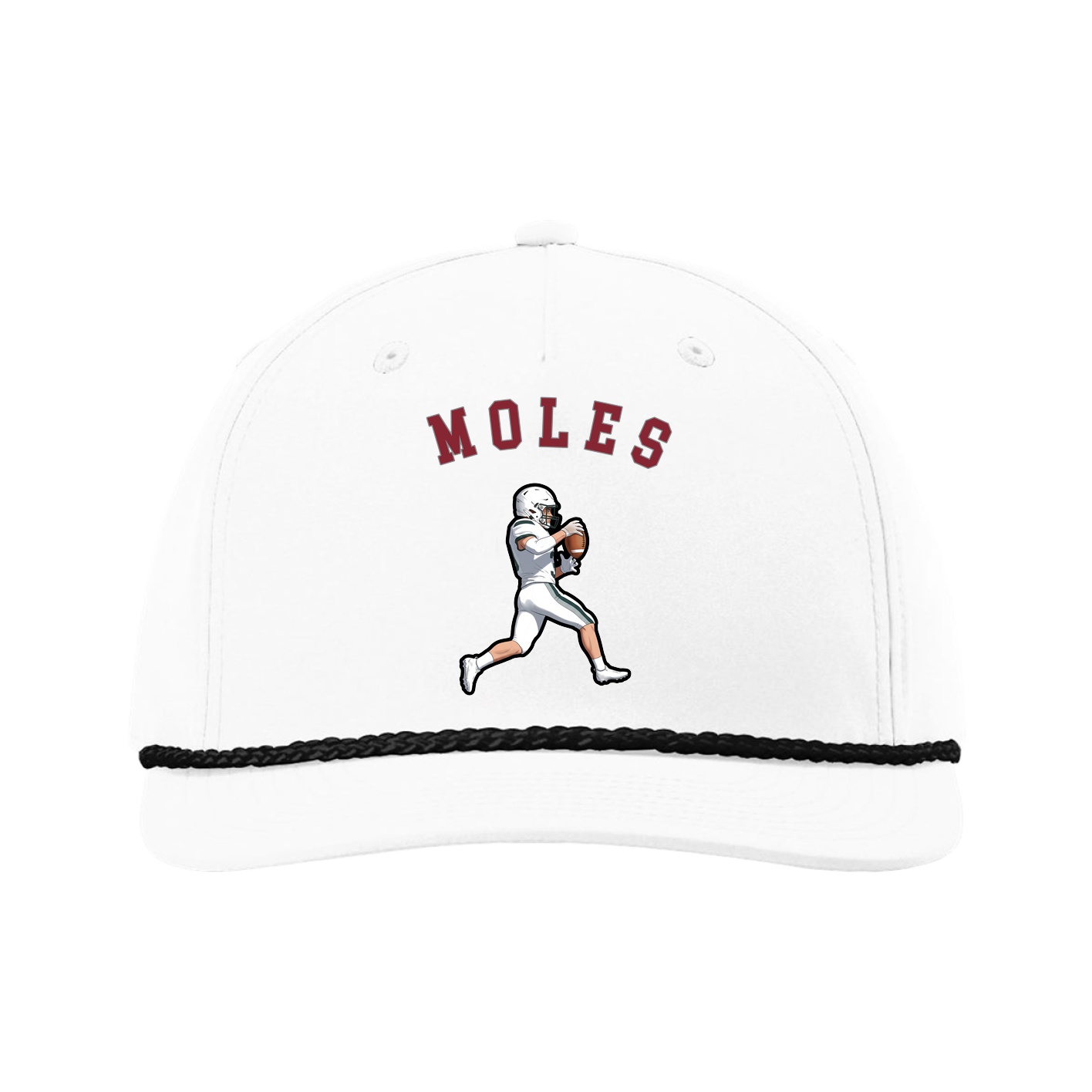 Five-Panel Classic Rope Cap — Shirsey Arch in White