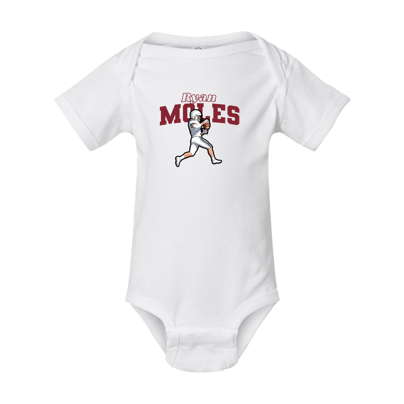Baby Onesie — Name Arch in White