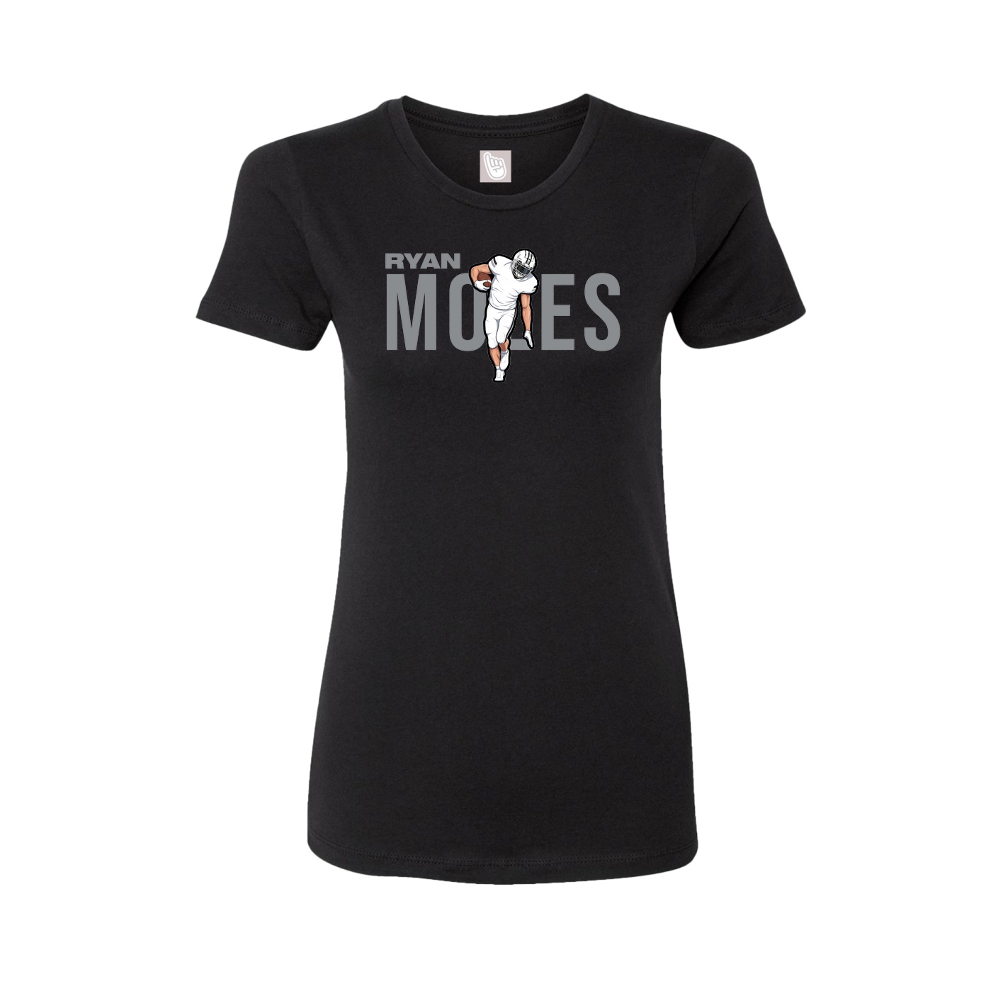 Fitted Women's Tee — Player Name in Black