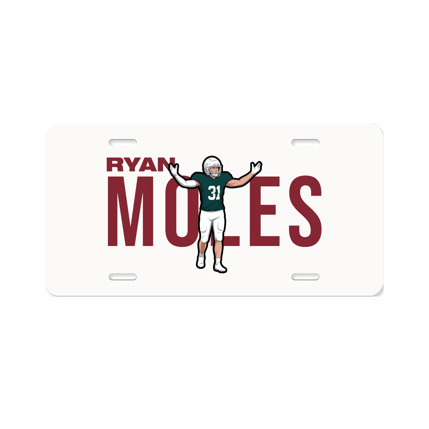 License Plate — Player Name in Classic