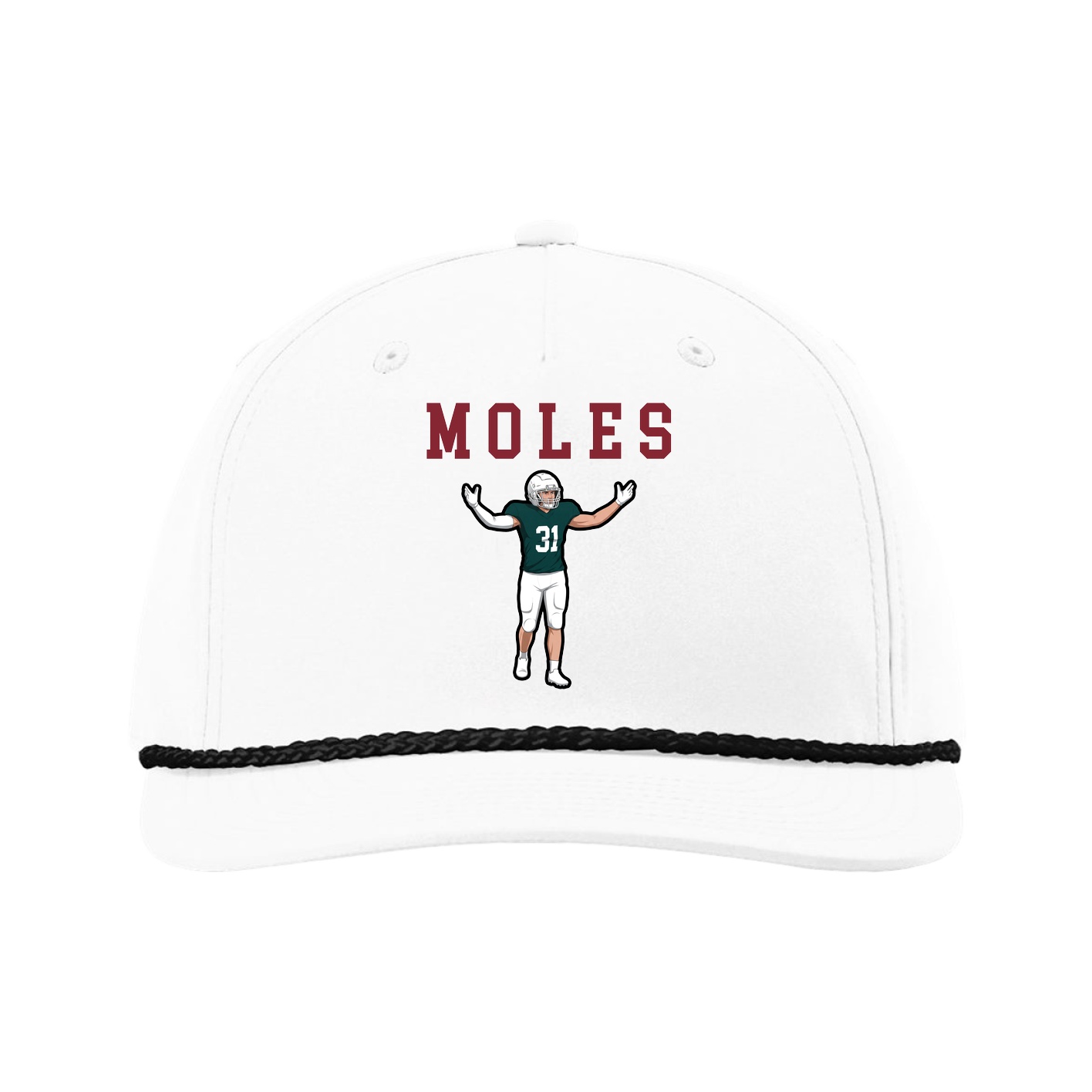Five-Panel Classic Rope Cap — Shirsey in White