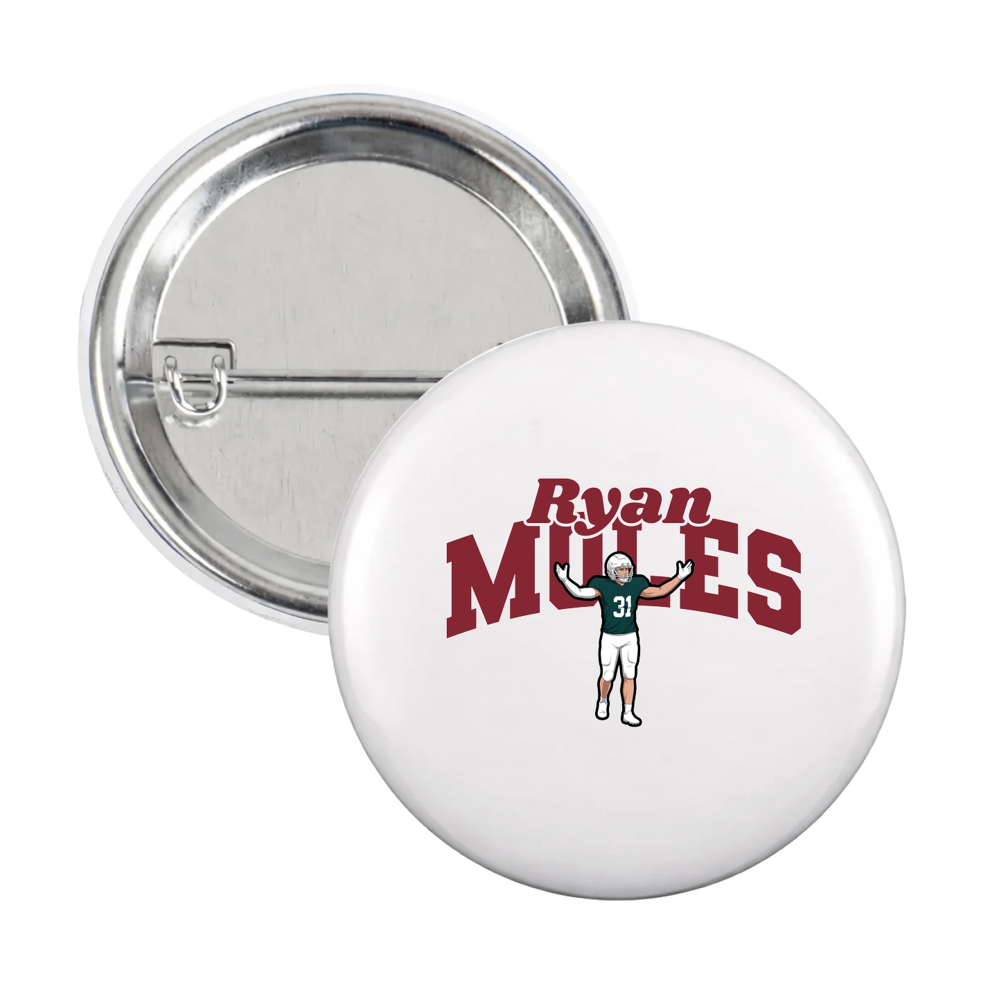 Game Day Button — Signature Arch in White