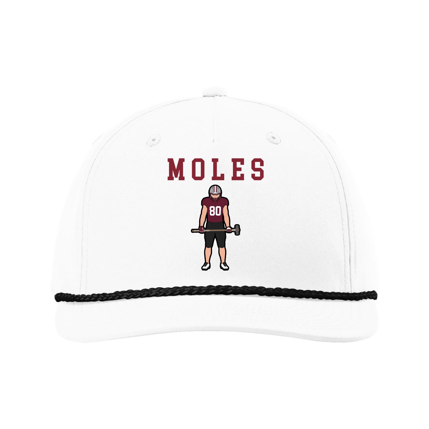 Five-Panel Classic Rope Cap — Shirsey in White