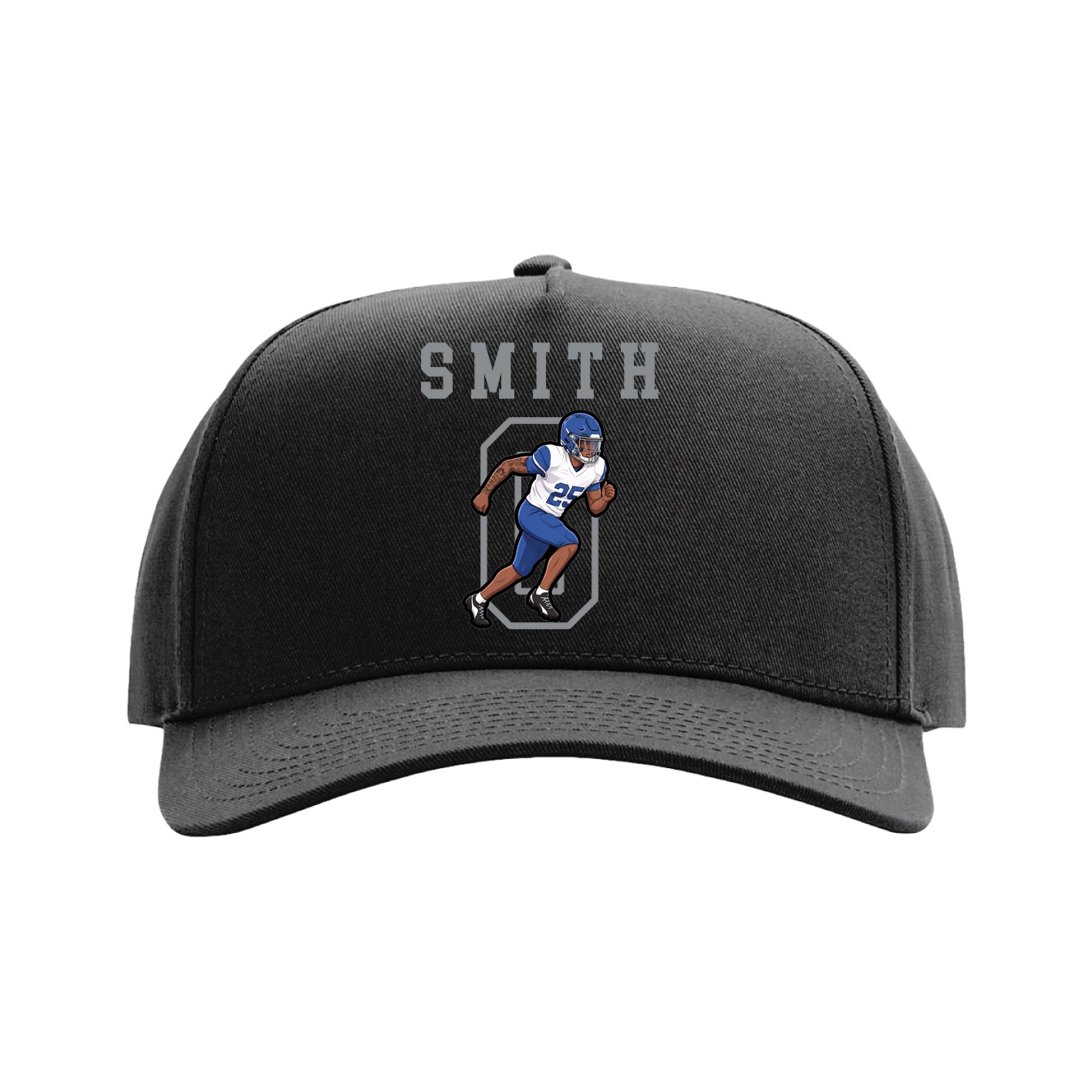 Full Fabric Five-Panel Champ Cap — Shirsey in Black