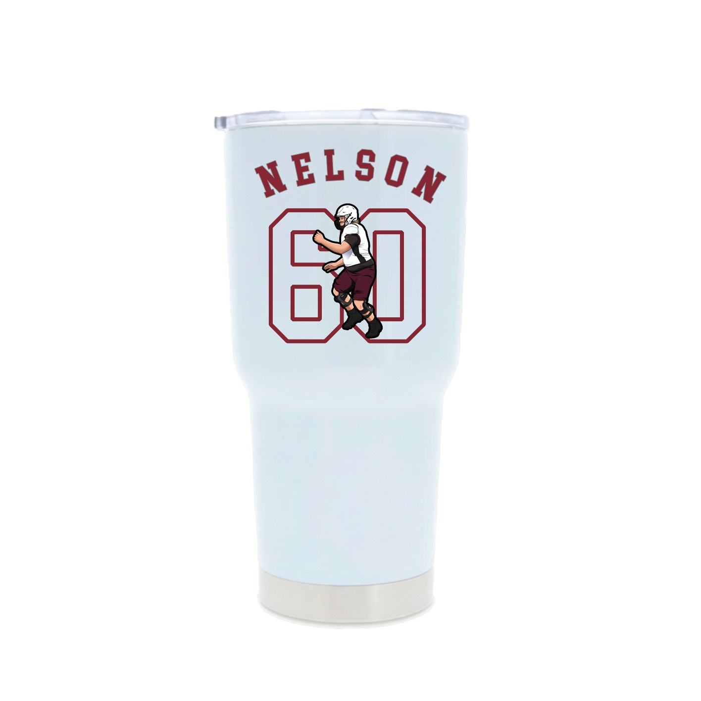 30oz Stainless Steel Tumbler — Shirsey Arch in White