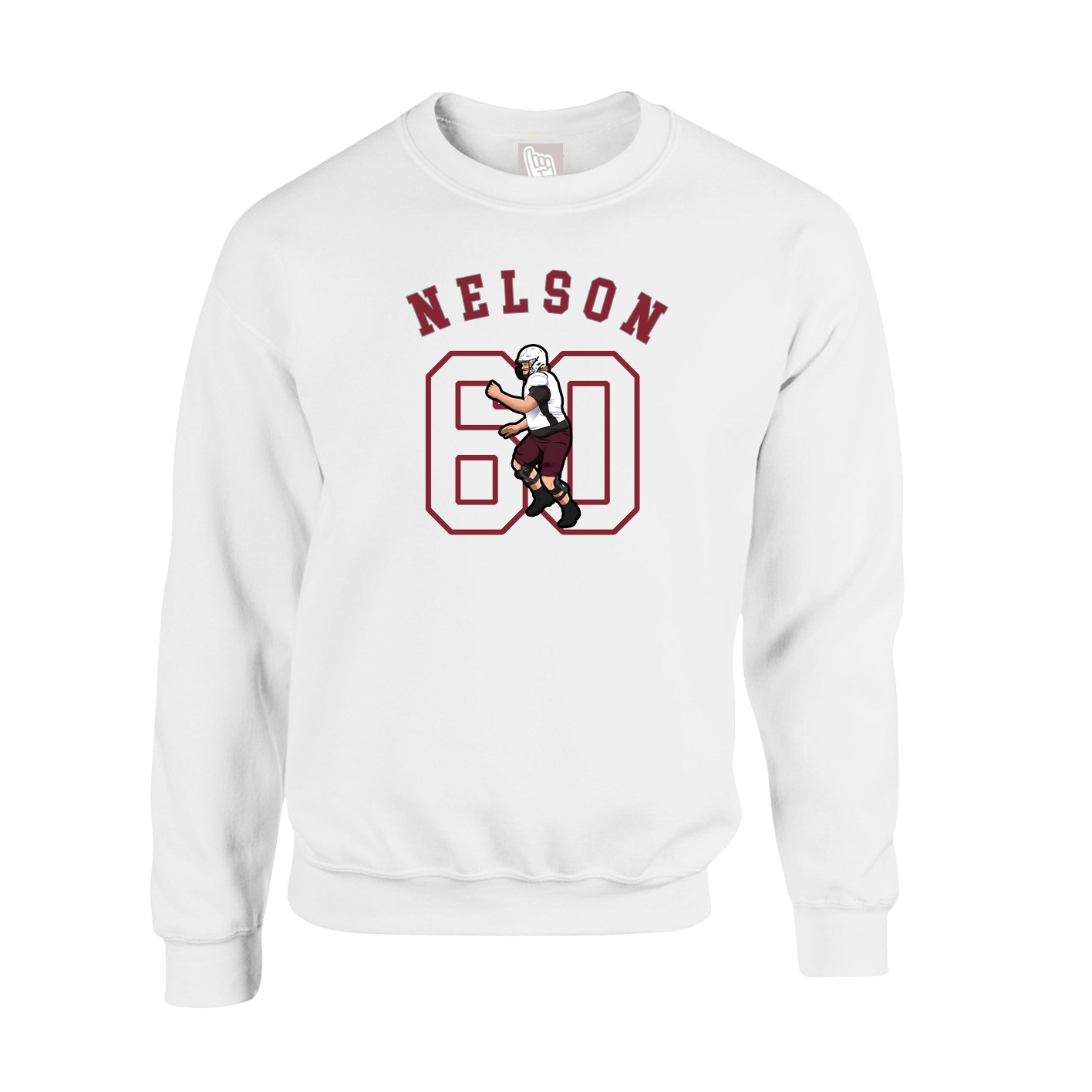 Fleece Crew — Shirsey Arch in White