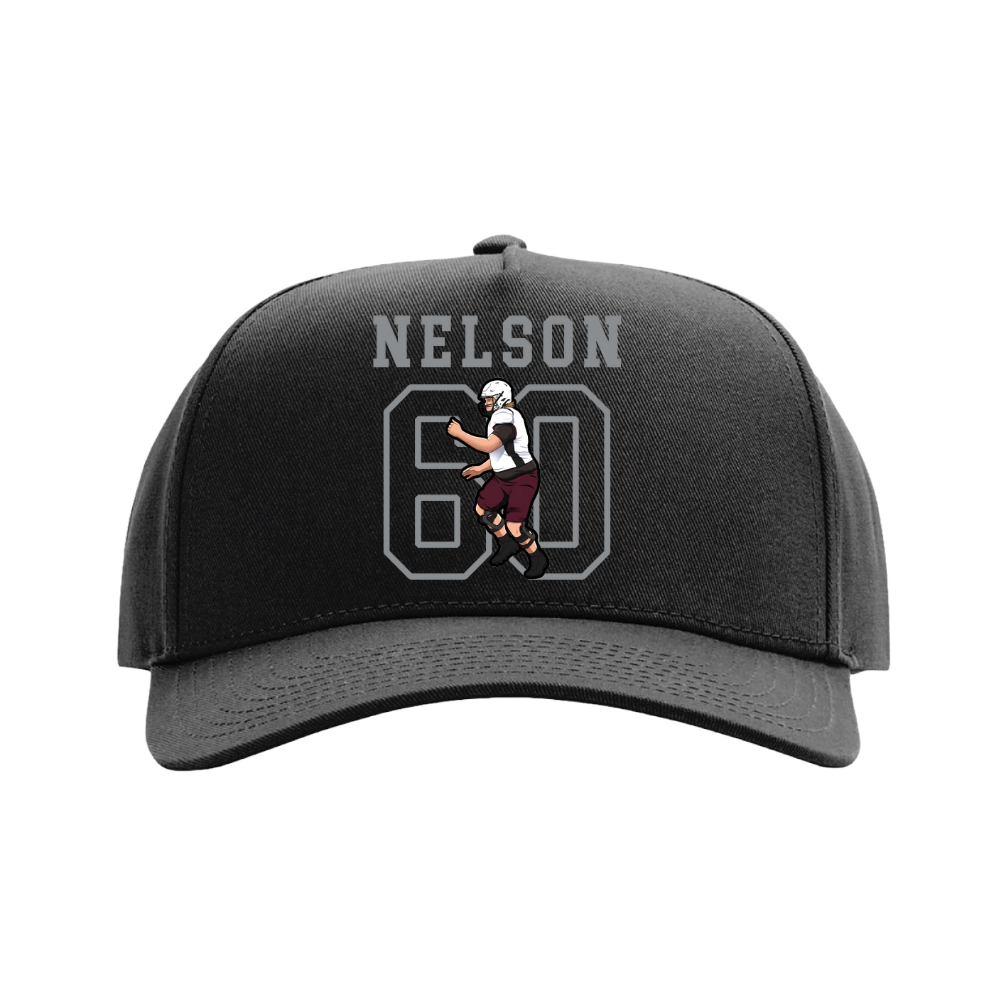 Full Fabric Five-Panel Champ Cap — Shirsey in Black