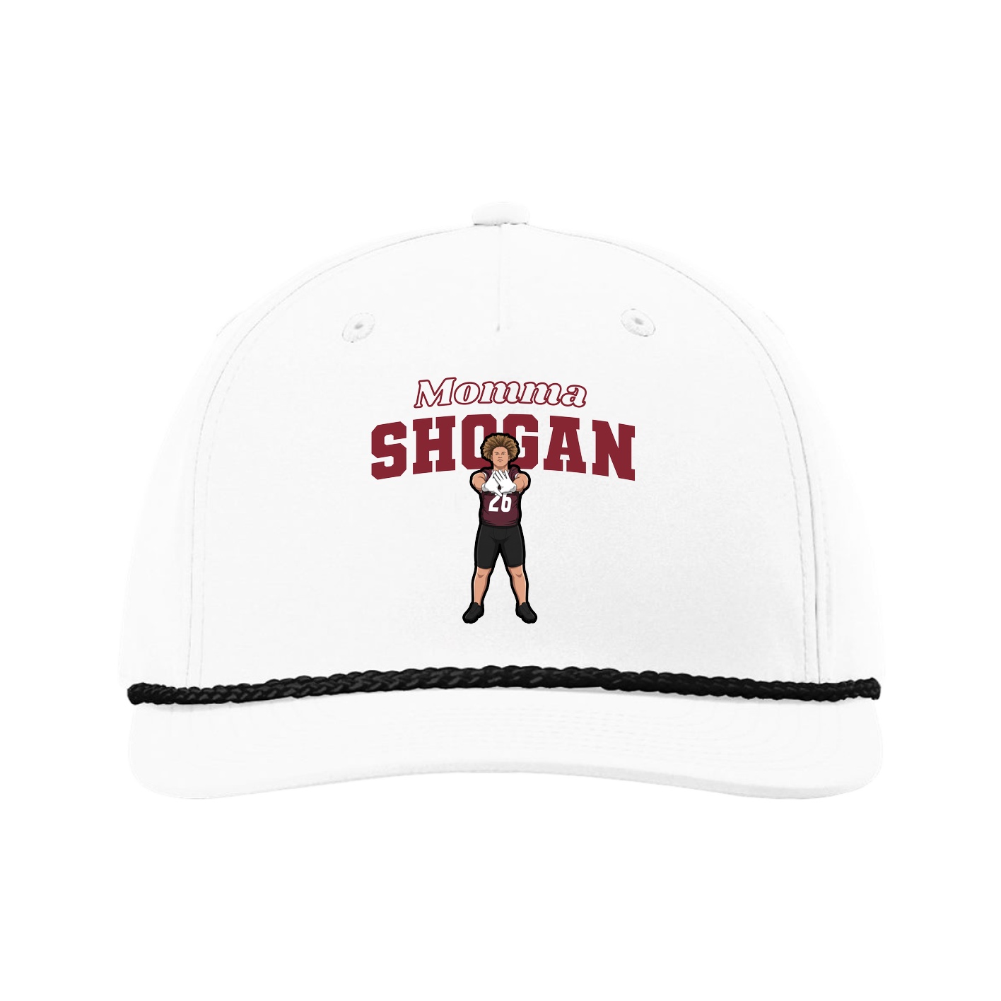 Five-Panel Classic Rope Cap — Mothers Day Block in White