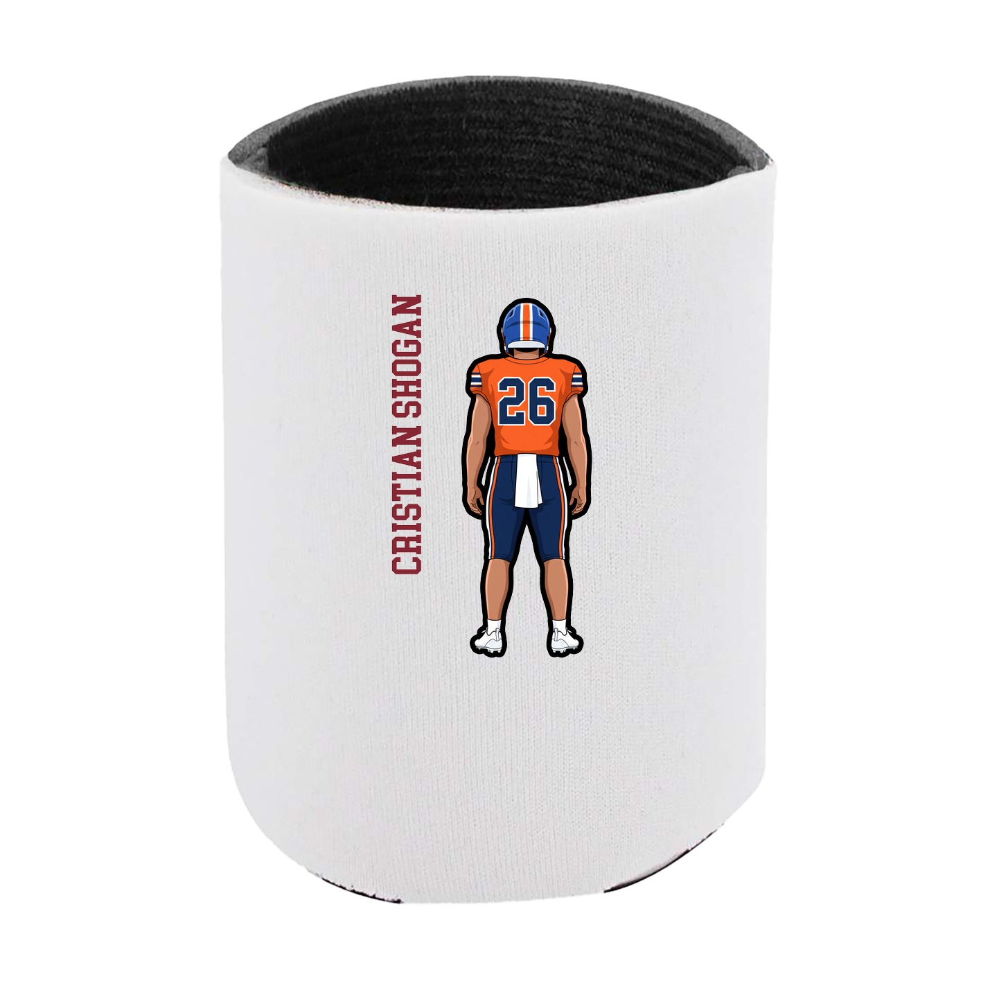 Can Holder — Name Vertical in White