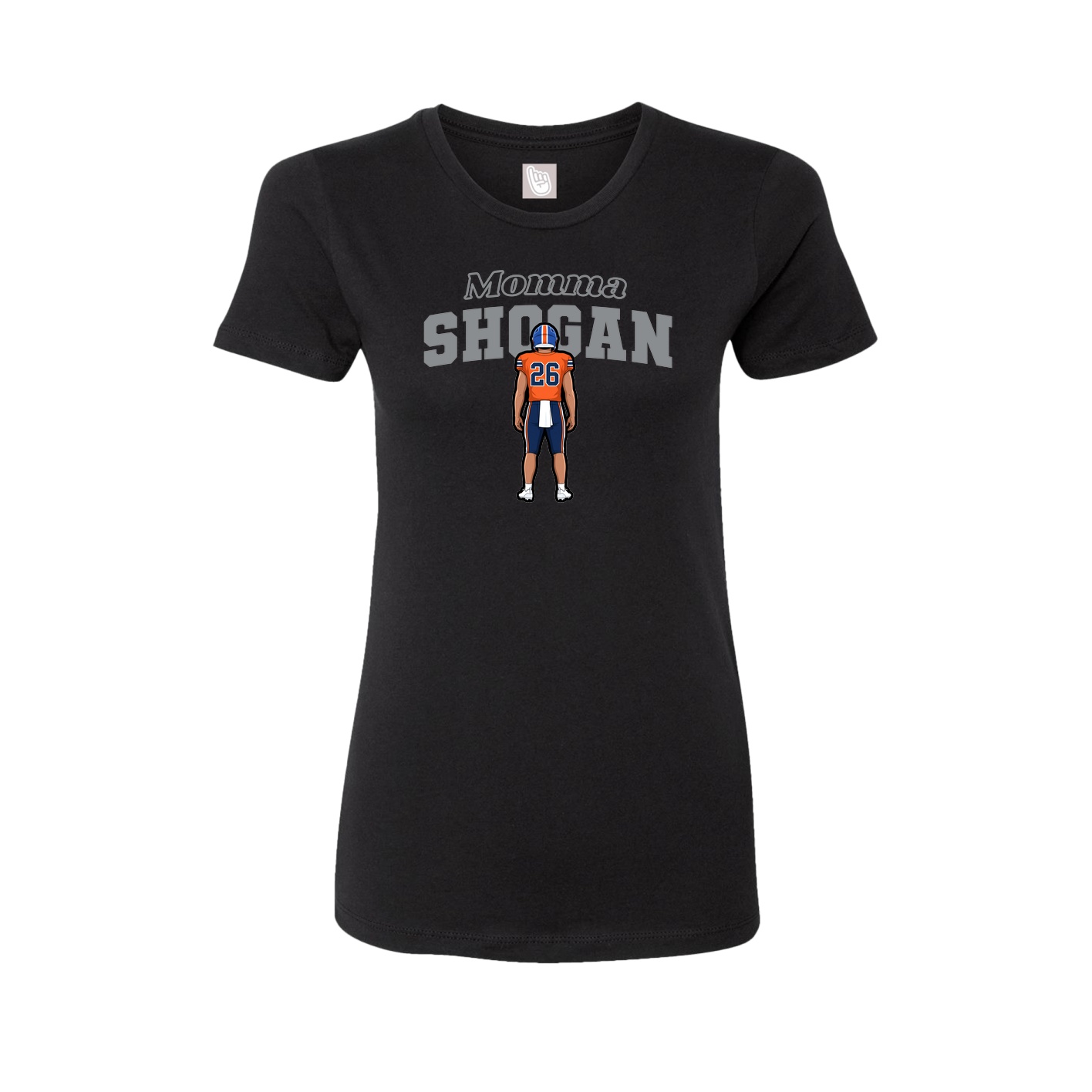 Womens Tee — Mothers Day Block in Black