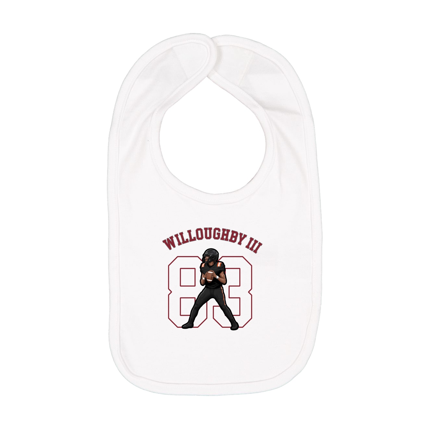 Infant Bib — Shirsey Arch in White