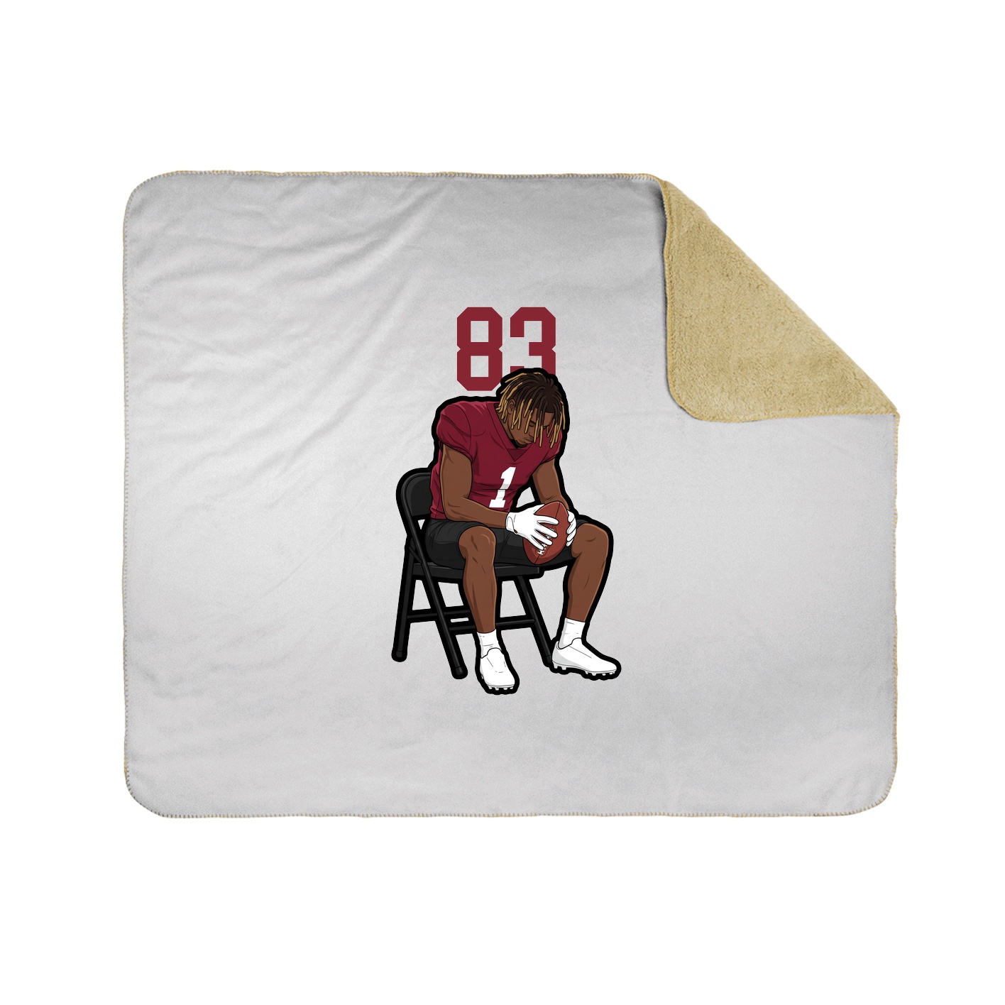Throw Blanket — Number Top in White