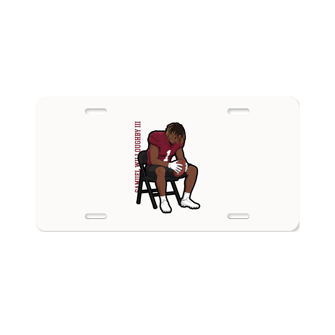 License Plate — Name Vertical in Classic