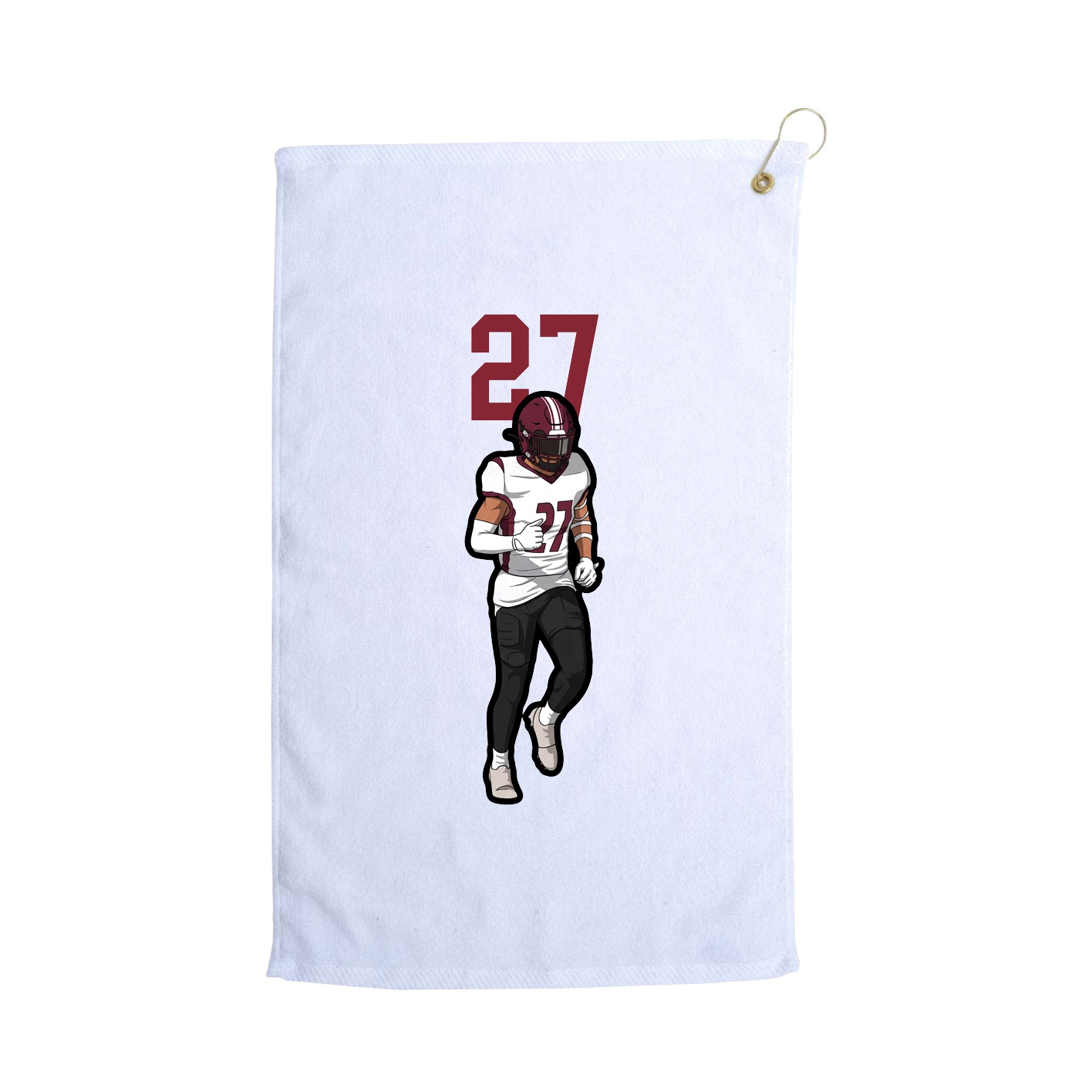Golf Towel — Number Top in White