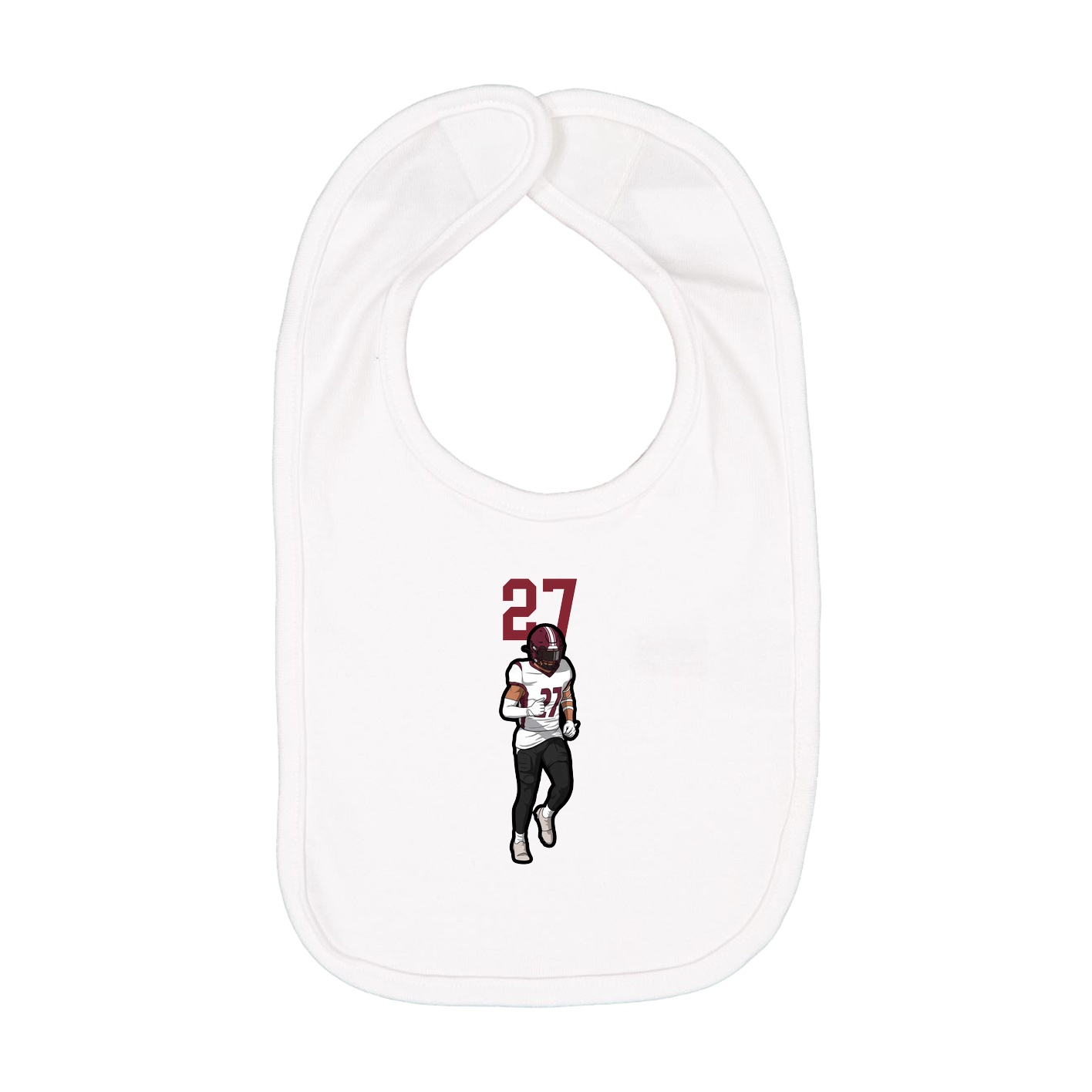 Infant Bib — Number Top in White