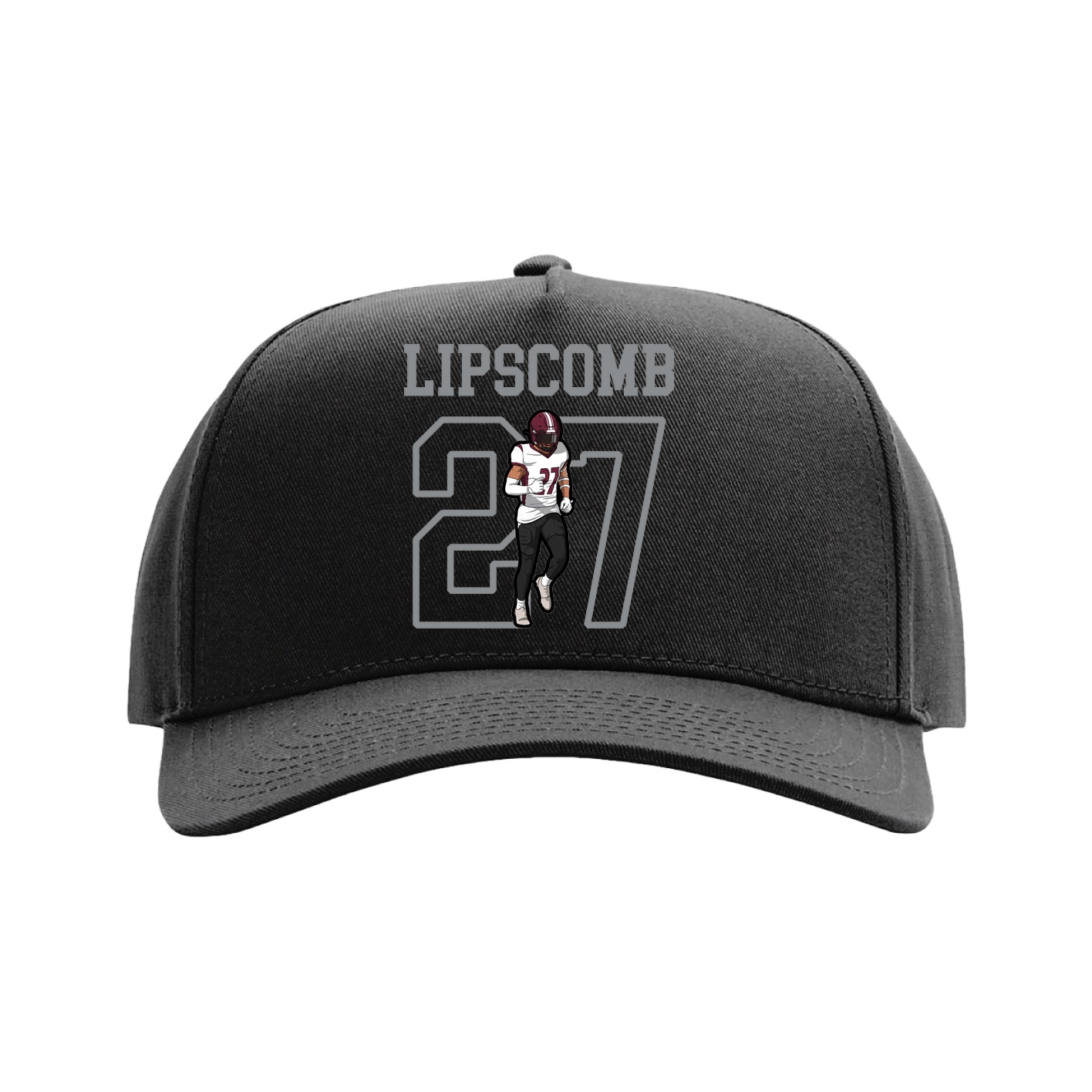 Full Fabric Five-Panel Champ Cap — Shirsey in Black