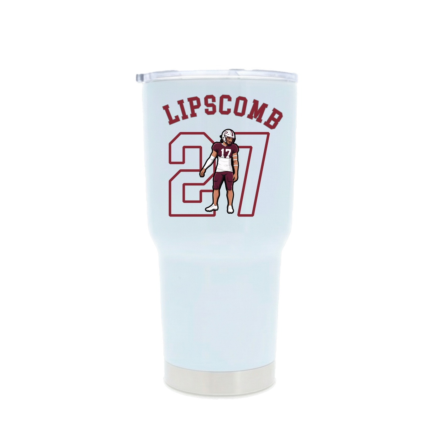 30oz Stainless Steel Tumbler — Shirsey Arch in White