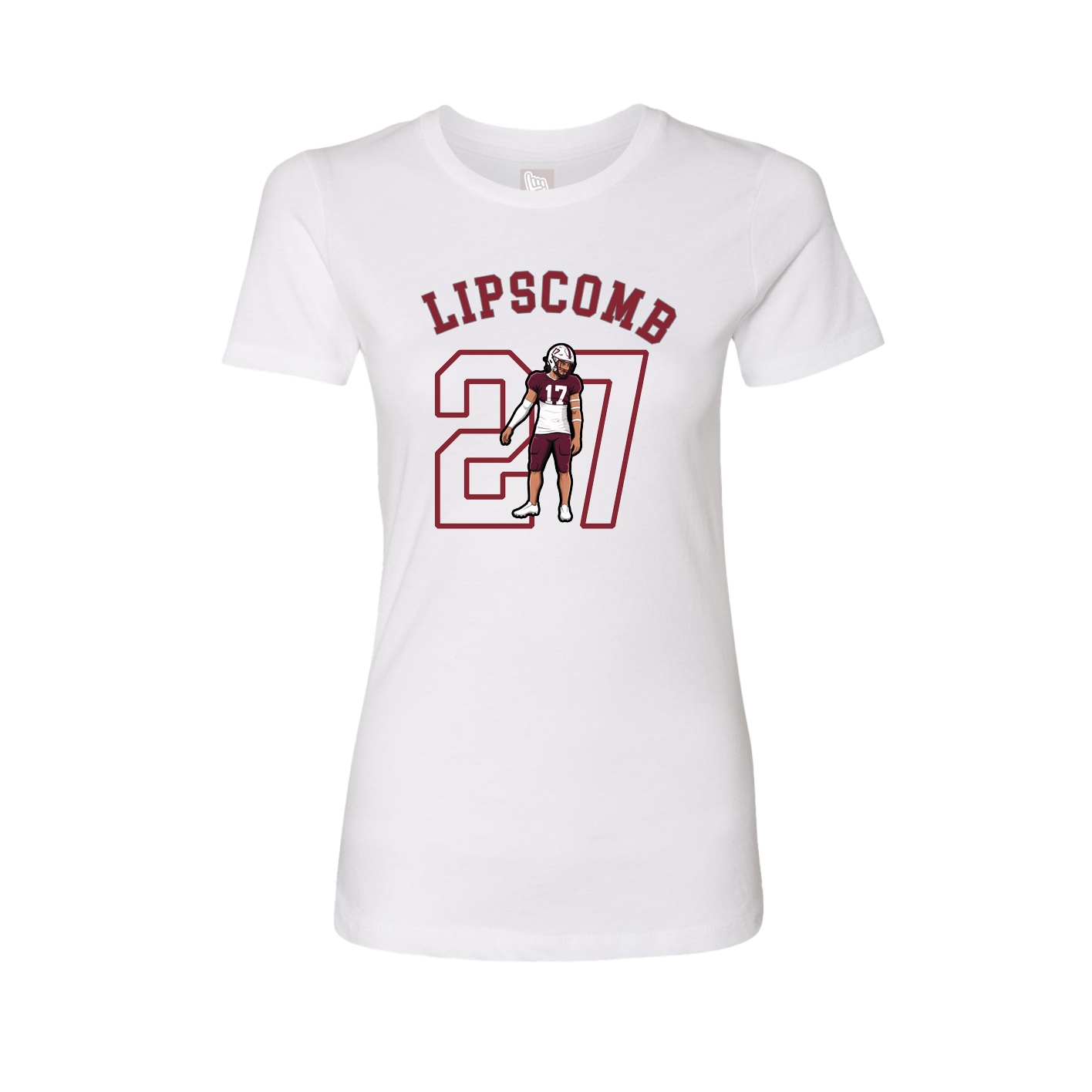 Fitted Women's Tee — Shirsey Arch in White