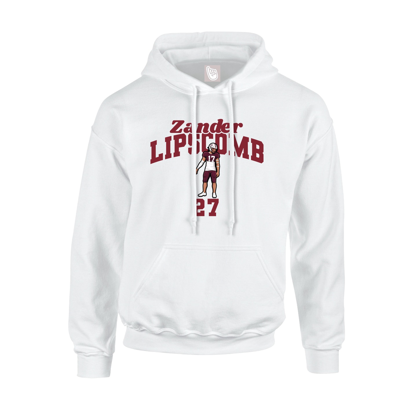 Hoodie — Signature Arch in White